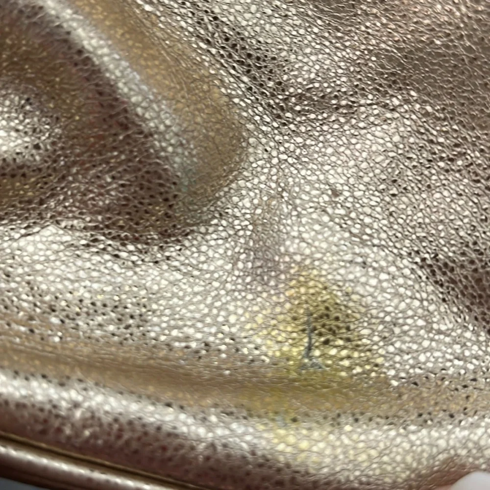 Michael Kors  shoulder bag   gold metallic leather  Gold tone hardw EUC